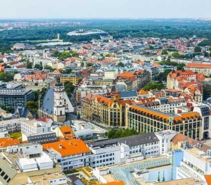 panorama blik Leipzig